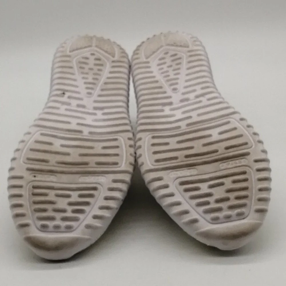 Womens Flat Heel Lace Up Low Top‎ Sneaker Cushioned Insole White Glitter Sz 8